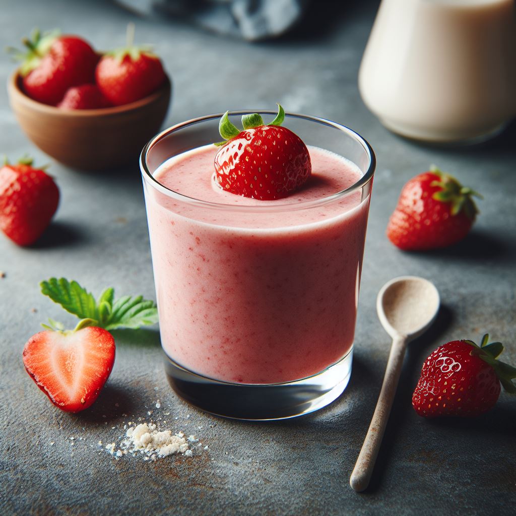 Batida de Morango com Vodka